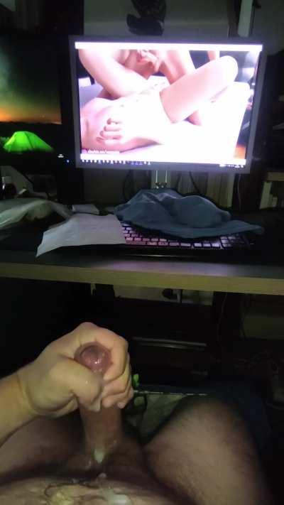 Compilation while watching porn