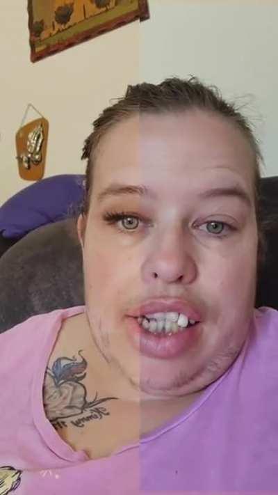 I like how she scratches her nose in time