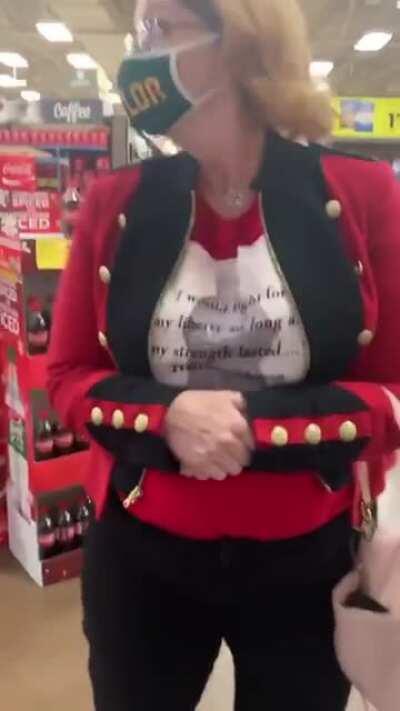 Women Full Of Holiday Spirit Has No Holiday Joy For An Anti Masker