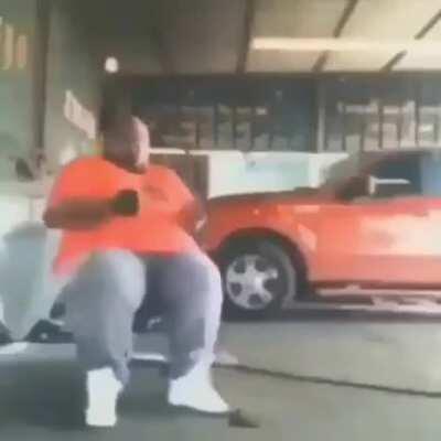 Me getting nugget and biscuits