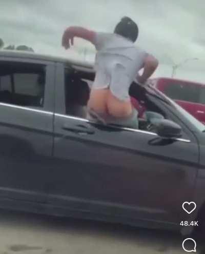 To poop on the freeway