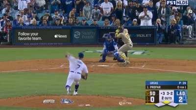 [Highlight] [Highlight] Julio Urias strikes out a disgusted Profar for his 4th K of the night