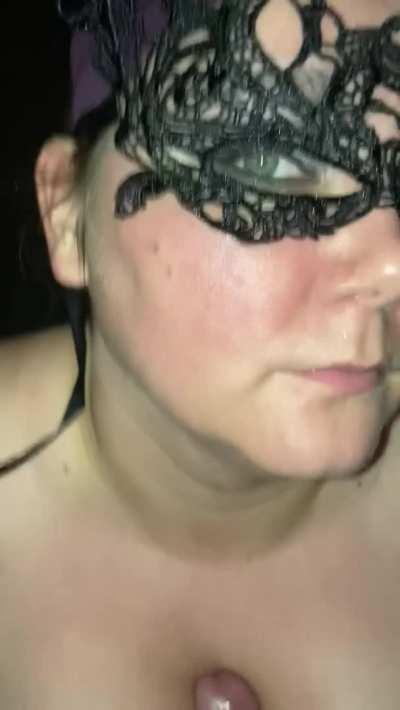 Using my tits to get his thick load out 🥰