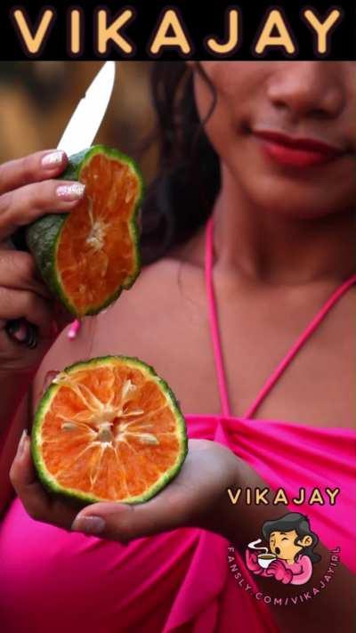 Green Orange Cum treat 🍊
