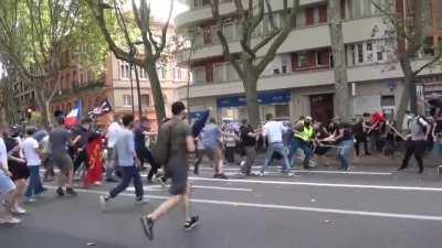 Maskers and anti-maskers clash in France