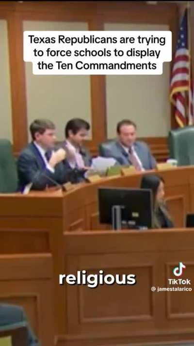 Great argument from a Christian against the Ten Commandments bill.