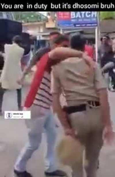 Indian Policeman being a dude