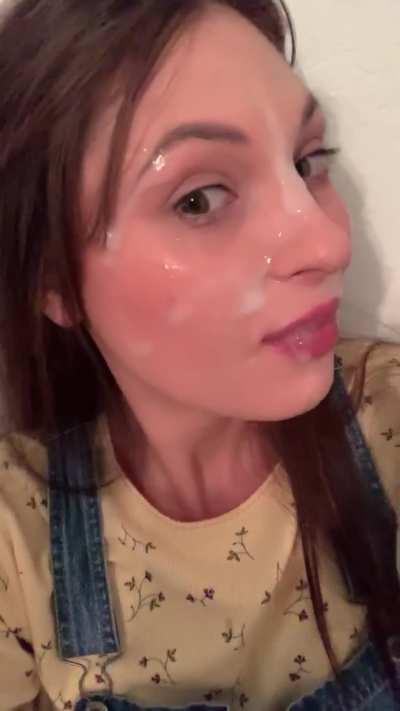 He made a mess all over my face