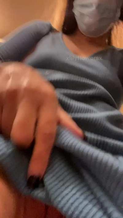 Warming my pussy by the [f]ire place