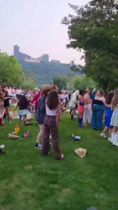 Outside a Taylor Swift concert