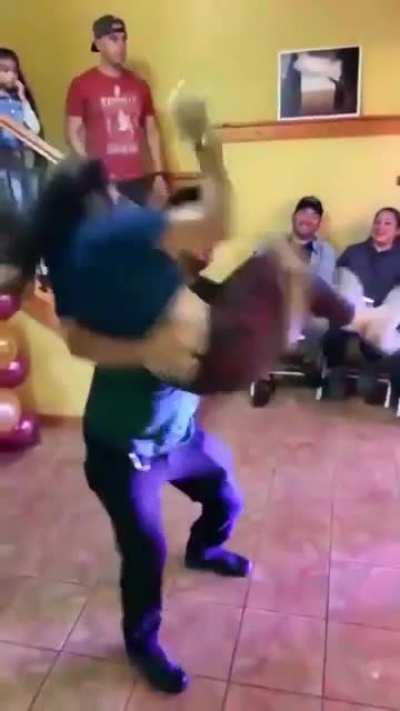 Dante after he proposed to the Lady and unlocked her as a playable weapon.