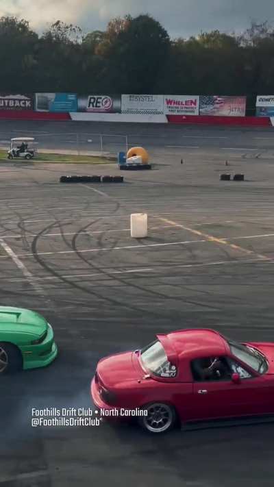 s14 chasing miata at Driftoberfest