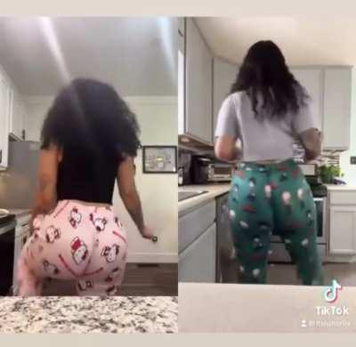 2 queens 👑🍑 who y’all choosing, left or right?