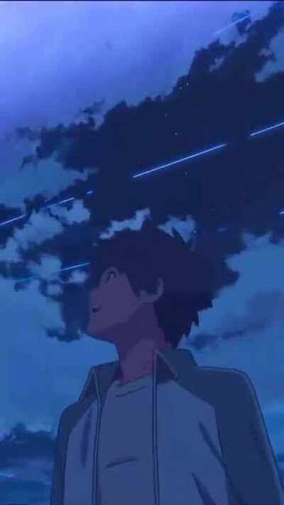 I’m changing my IOS 14 theme (to Kimi No Nawa of course) and this is my live wallpaper