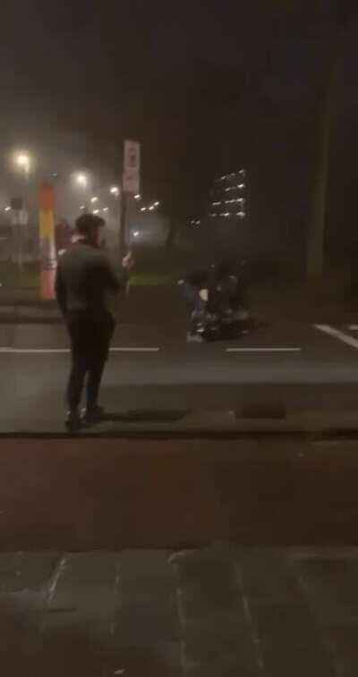 Morons blew up a caravan on new year in Rijswijk, Netherlands