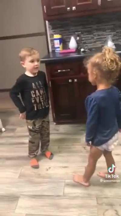 ‘I’m not a baby, babies wear diapers’ ‘but you’re wearing a diaper?’