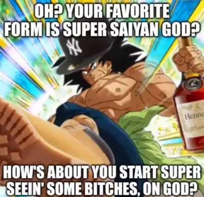 Last time I saw you with a hoe, you super Saiyan blue it