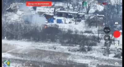 Different angle of fiber-optic FPV drone strike on Leopard 2, Darino, Kursk region. 51.2545216, 35.0248096