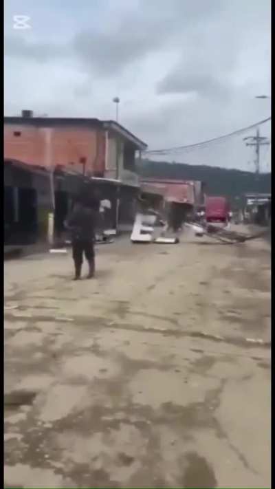 FARC Dissidents during their counteroffensive against the ELN in the Catatumbo region of Colombia. March 2025. The FARC insurgents engage in a firefight and then enter a settlement formerly occupied by ELN.