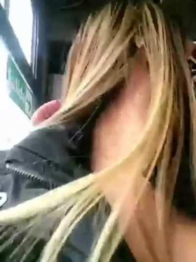 [Gif] Latina Squirting on the bus