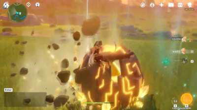 fortnite players when they get shot by a hilichurl