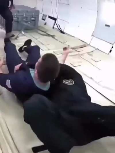 Wife: my hubby is an astronaut and works really hard! Meanwhile hubby and his boys in space..