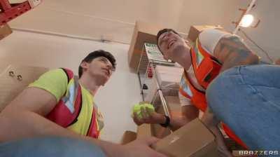 [Chloe Surreal, Lexi Sample] The Girls Are Bored To Tears By Their Warehouse Jobs