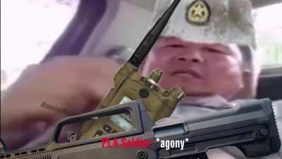 PLA soldier last stand against Taiwanese troops. Circa 2025