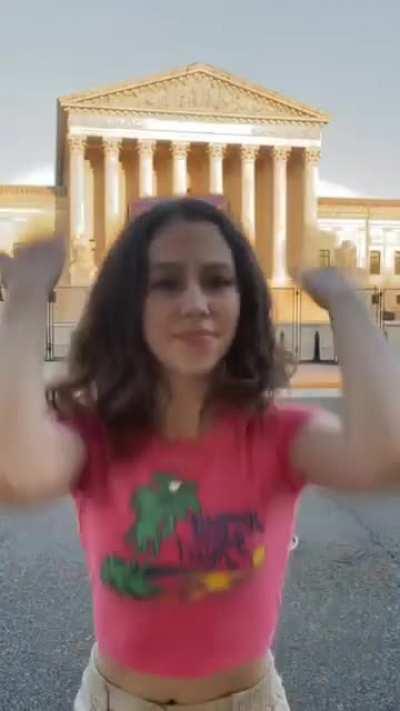 Kacey doing the Supreme Court Dance