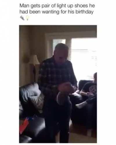 His reaction is worth the wait!