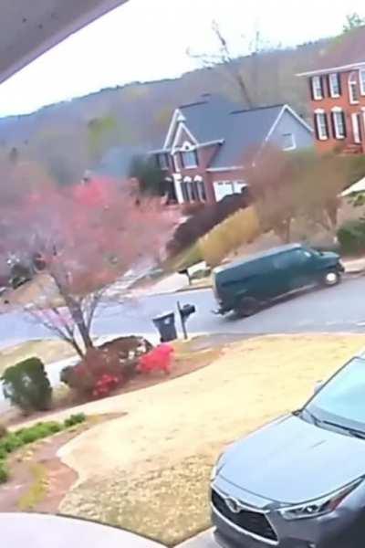 WCGW; Backing up a van on a hillside.