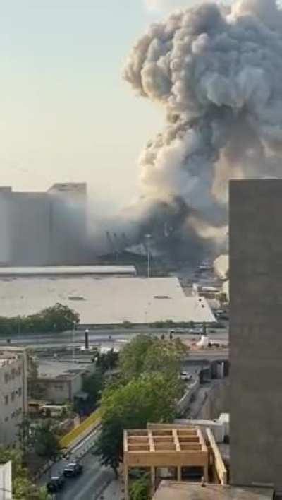Fireworks depot explosion in Beirut today. Poor guy
