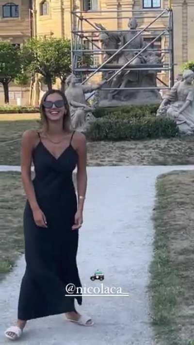 With sunglasses in park