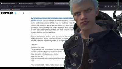 Nero when someone calls DMC a button masher: