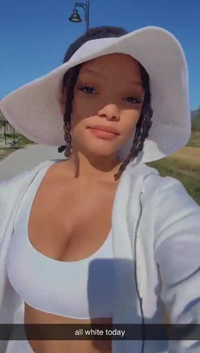 Selfie video, dress in all white | September 15, 2025 via SC