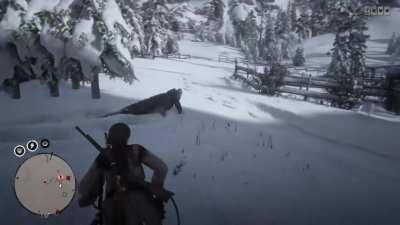 Folks, I've done it. I brought my pet alligator from Saint Denis to play in the snowy Ambarinos. He loves it!🐊🥳