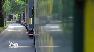 Timelapse of the stage being built for a Rammstein concert