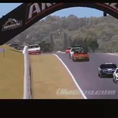 Am I at fault here or is this a racing incident?? I’m in the red and white car.