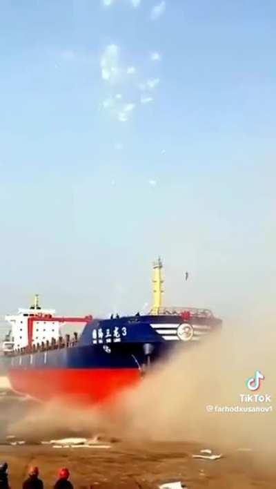 Compilation of ships being launched.