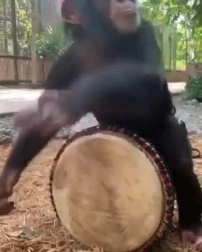 I’m playing the drums!
