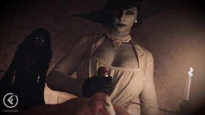 Handjob from Lady Dimitrescu (Forged3dx) [Resident Evil]