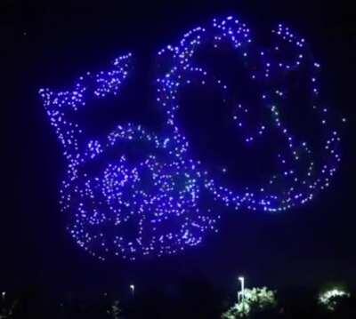 The Intel 1500 drones light show.