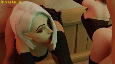 Dva and Ashe Costumed Up And Doggystyled