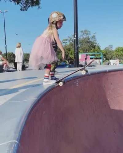 Six year old skater girl.