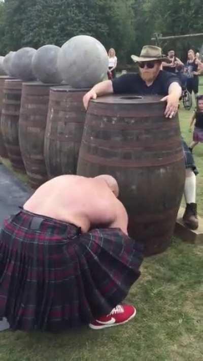 Lifting all nine of The Ardblair Stones.