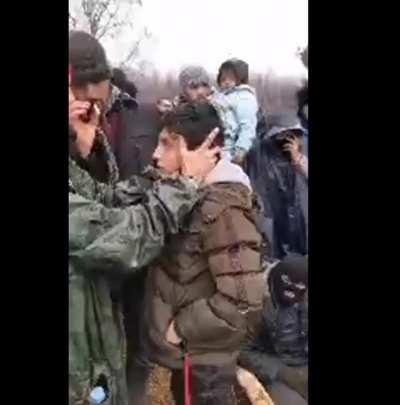 On Belarusian site, they try to make it look like a child was gassed