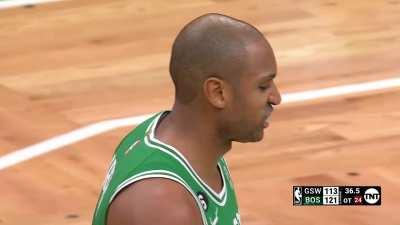 [Highlight] Refs call a ridiculous foul call on Horford on Wiggins' three point attempt