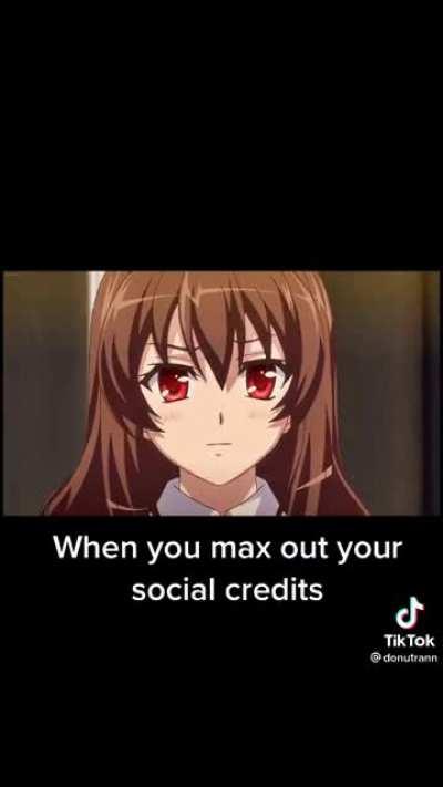 Maxed social credits