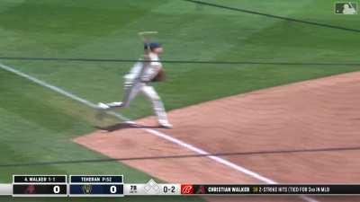 [Highlight] Brian Anderson with a sick diving stop and throw to get Christian Walker out at 1B.