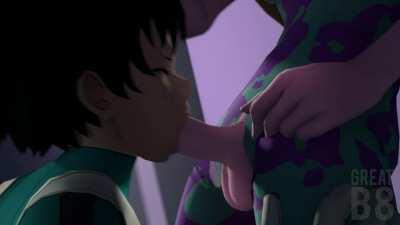 Futa Mina face fucks Deku (GreatB8)